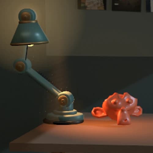 Lamp and sculpture before treatment