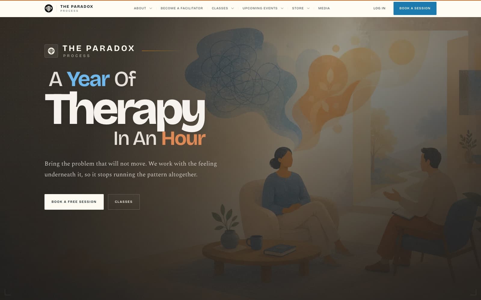 The Paradox Process homepage in its current design