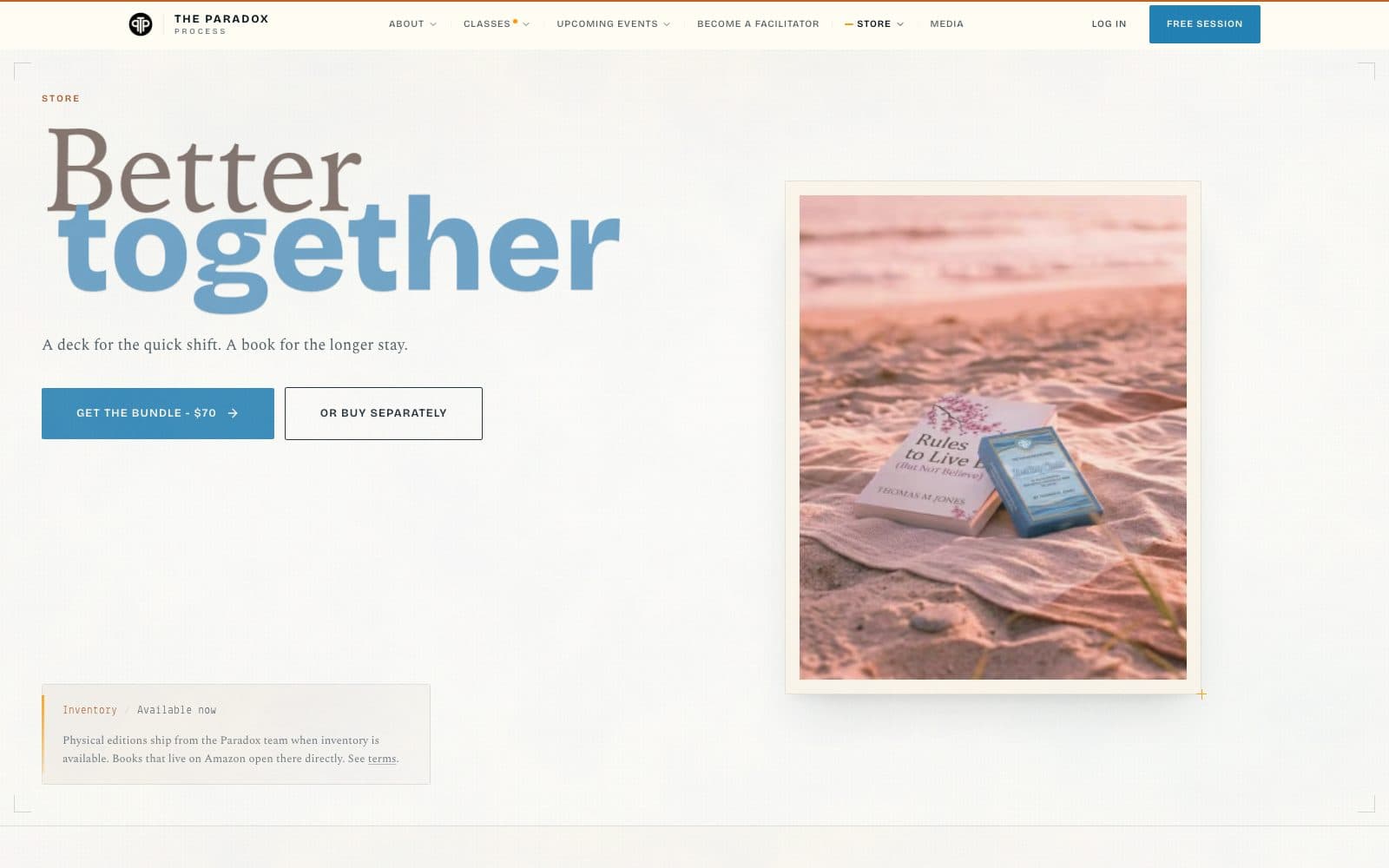 The custom prototype store page